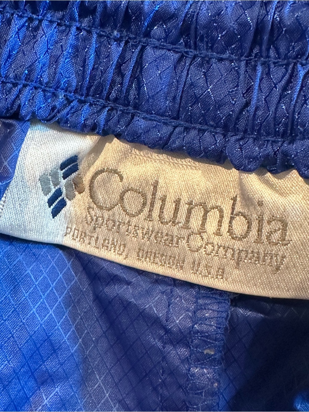 Columbia Blue Nylon Windbreaker Track Pants Women’s XL Gorpcore Ripstop Vintage - Picture 2 of 9